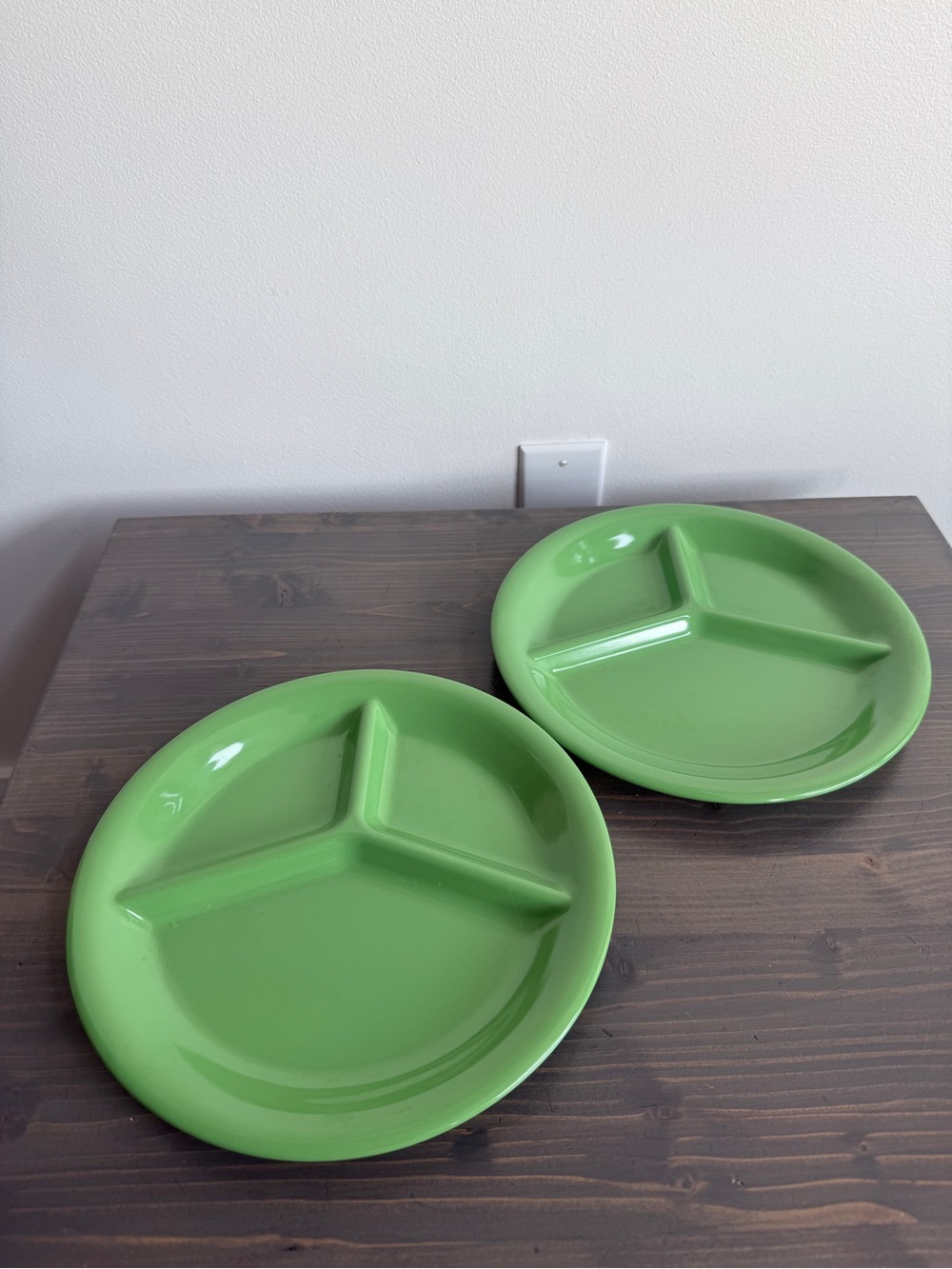 2 x Pottery Barm melamine divided  large plates